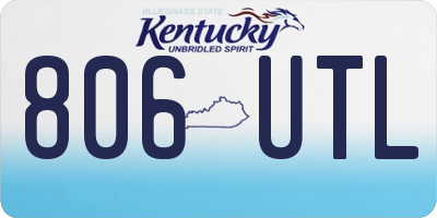 KY license plate 806UTL
