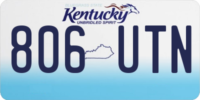 KY license plate 806UTN