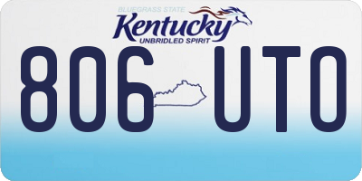 KY license plate 806UTO