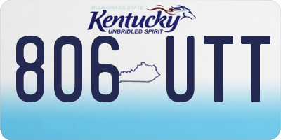 KY license plate 806UTT