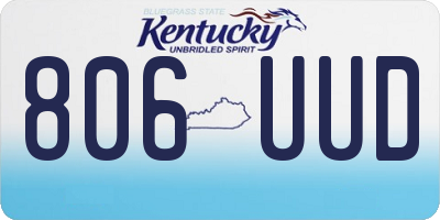 KY license plate 806UUD