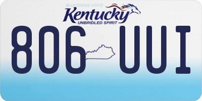 KY license plate 806UUI