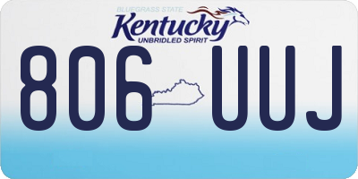 KY license plate 806UUJ