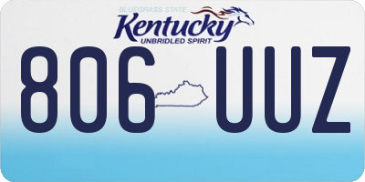KY license plate 806UUZ