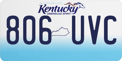 KY license plate 806UVC