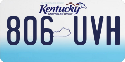 KY license plate 806UVH