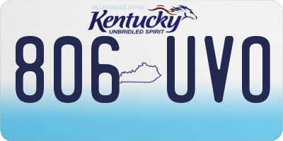 KY license plate 806UVO