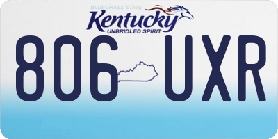 KY license plate 806UXR