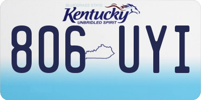 KY license plate 806UYI