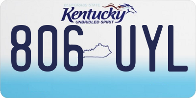 KY license plate 806UYL