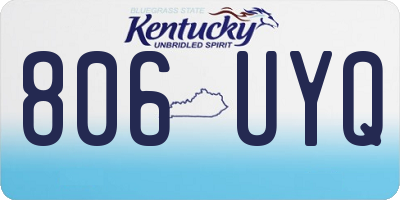 KY license plate 806UYQ