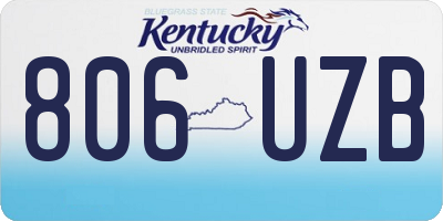 KY license plate 806UZB