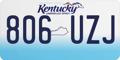 KY license plate 806UZJ