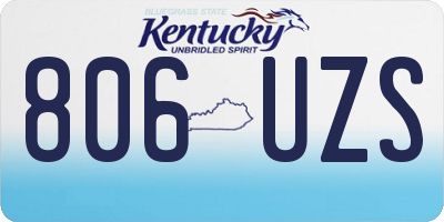 KY license plate 806UZS