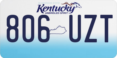 KY license plate 806UZT