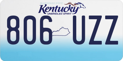 KY license plate 806UZZ