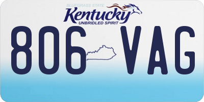 KY license plate 806VAG