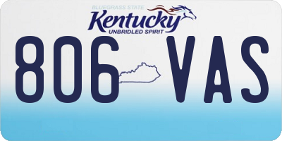 KY license plate 806VAS