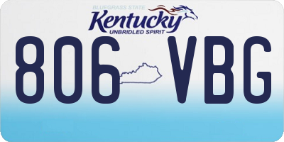 KY license plate 806VBG