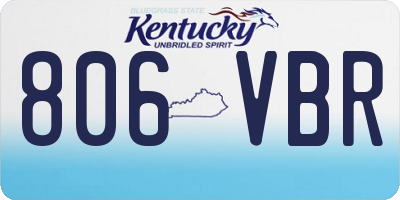 KY license plate 806VBR