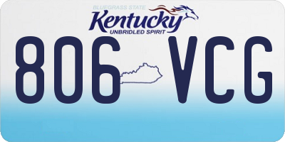 KY license plate 806VCG
