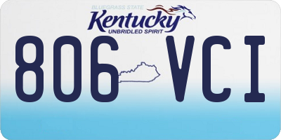 KY license plate 806VCI