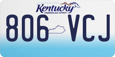 KY license plate 806VCJ