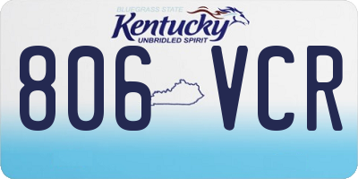 KY license plate 806VCR