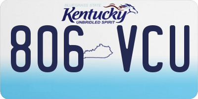 KY license plate 806VCU