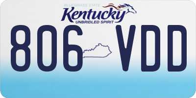 KY license plate 806VDD