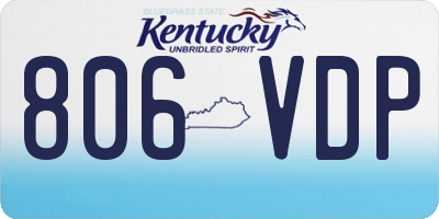 KY license plate 806VDP