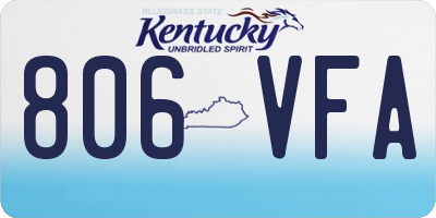 KY license plate 806VFA