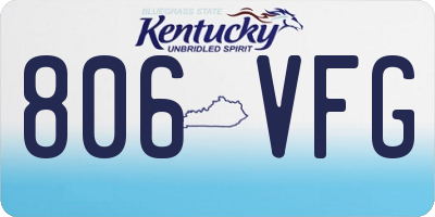 KY license plate 806VFG