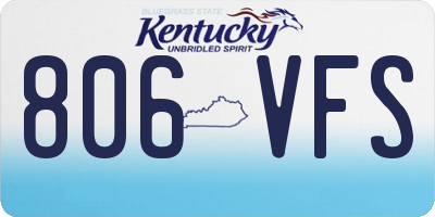 KY license plate 806VFS