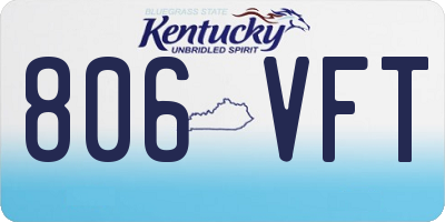 KY license plate 806VFT