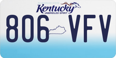 KY license plate 806VFV