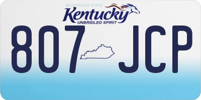 KY license plate 807JCP