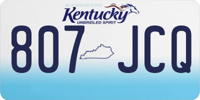 KY license plate 807JCQ