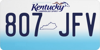 KY license plate 807JFV