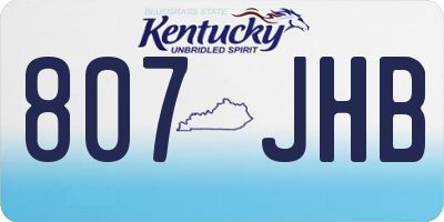 KY license plate 807JHB