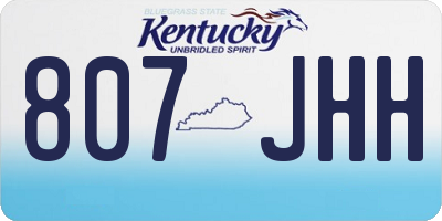 KY license plate 807JHH