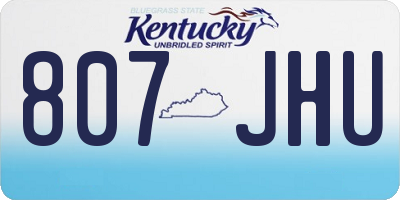 KY license plate 807JHU
