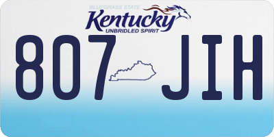 KY license plate 807JIH