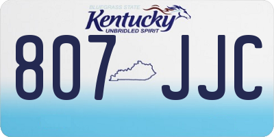 KY license plate 807JJC
