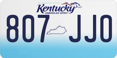 KY license plate 807JJO