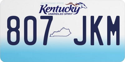 KY license plate 807JKM