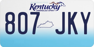 KY license plate 807JKY