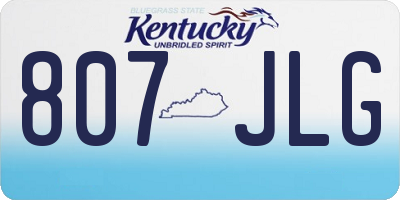 KY license plate 807JLG