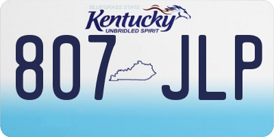 KY license plate 807JLP