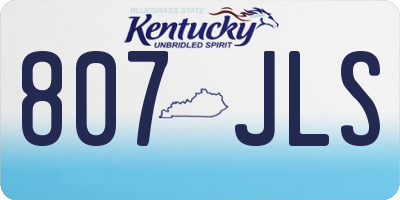 KY license plate 807JLS